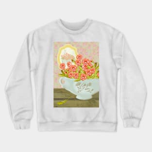 Pansies in a Bowl Crewneck Sweatshirt